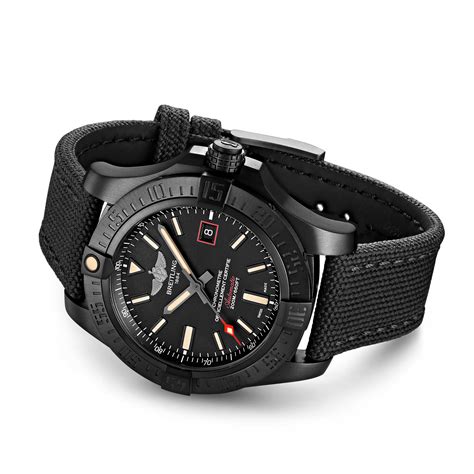 breitling avenger blackbird leather strap|avenger blackbird 44 dlc.